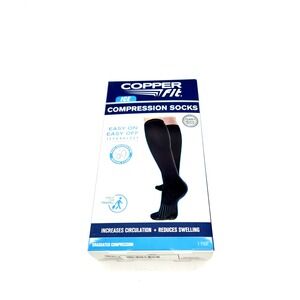 Copper Fit Ice‎ Unisex Compression Socks – Black L/XL Menthol Infused Support